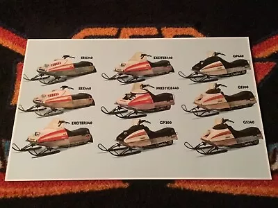 🏁 ‘76 YAMAHA Snowmobile Full Lineup Poster Vintage Sleds SRX Exciter GP GS PR • $21.88