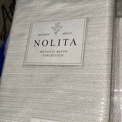 Benson Mills Nolita Gold Metallic Blend Tablecloth 52” X 70   NIP Ships FREE • $17.99