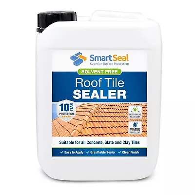 ROOF TILE SEALER Protect 10yr+ Repels Water DRY Finish Smartseal (Sample +4size) • £239.95