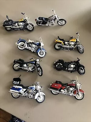 Harley Davidson Die Cast Motorcycle Set Of 8 Motorcycles • $65