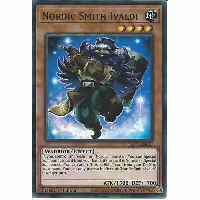 Nordic Smith Ivaldi BACH-EN012 1st Edition Super Rare YuGiOh Trading Card Game • £0.99