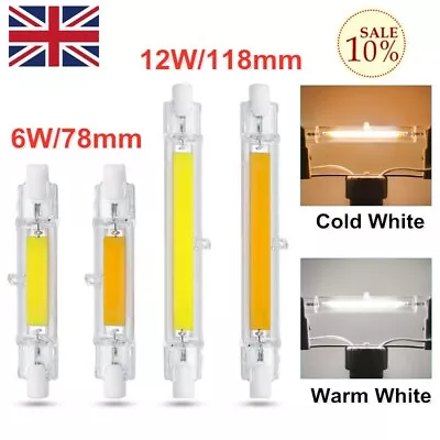 Dimmable 78mm 118mm R7s COB LED Security Flood Light Replaces Halogen Bulb 6/12W • £5.35