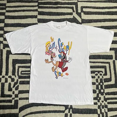 Vintage Ren And Stimpy Show Nickelodeon Mtv T-Shirt Size XL 1994 90s • £60