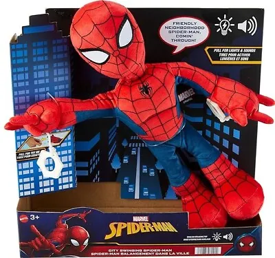 Marvel City Swinging Spider-Man Plush Figure - HGY02 • £20.99