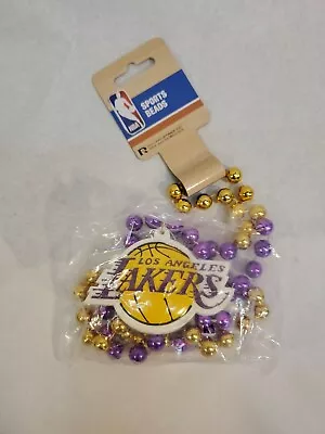 LA Lakers Mardi Gras Beaded Necklace Los Angeles Lakers • $10.70