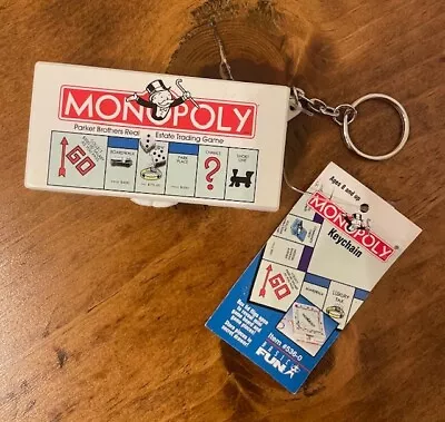 Monopoly Mini Board Game Keychain Parker Brothers Vintage 1998 (NEW) • $8.95