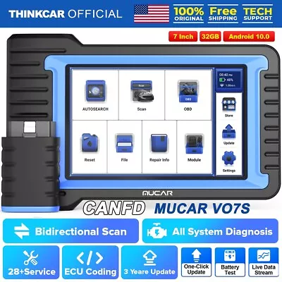 MUCAR VO7S Bidirectional Car OBD2 Diagnostic Scanner CANFD Tool Key Coding IMMO • $339