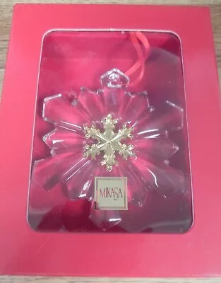 MIKASA Crystal Snowflake CHRISTMAS Ornament..Germany..HOLIDAY COLLECTION BLUE • $14.99