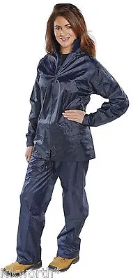 £14.99 • Buy Ladies Waterproof Suit Jacket & Trousers Rain Set Womens Girls Womans Female