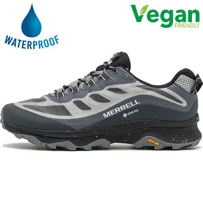 Merrell Moab Speed GTX Mens Grey Waterproof Vegan Walking Shoes Trainers 8-13 • £84.99
