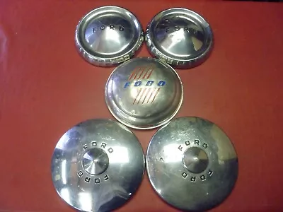 Vintage Lot Of Old Ford Dog Dish Poverty Hubcaps Wheel Covers • $20