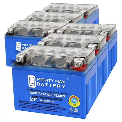 Mighty Max YTX4L-BSGEL 12V 3AH GEL Replaces ATV Tractor Mower CRF230F - 6 Pack • $109.99