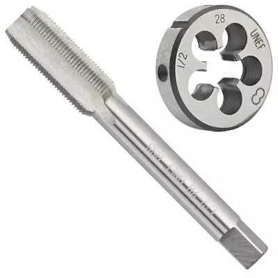 1/2 -28 UNEF HSS Tap And Die Set 1/2 X 28 UNEF Machine Thread Tap And Round T... • $25.31