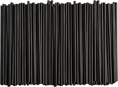  [500 Count] Disposable Plastic Drinking Straws - 7.75  High - Black • $14.42