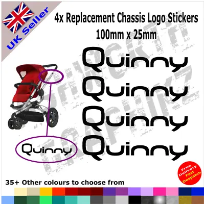 4x Quinny Buzz Or Zapp Replacement Logo Stickers Pushchair Stroller 35+ Colours • £1.99