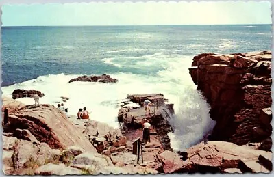 Thunder Hole Mt. Desert Island Maine Bar Harbor Vintage Chrome Postcard A100 • $4.50