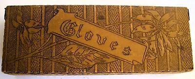 Antique Pyrography Art Wood  Gloves  Box  Wizard  Lf Grammes & Sons Allentown Pa • $75