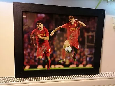 £80 • Buy Liverpool FC Steven Gerrard & Luis Suarez Signed Photo