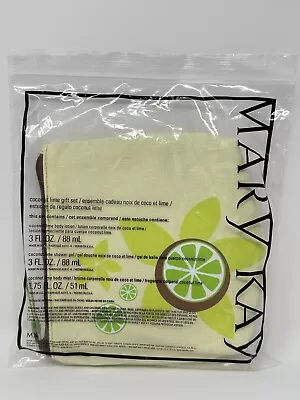 Mary Kay 7  X 6.5  Coconut Lime Canvas Zipper Make-Up Personal Items Travel Bag • $5