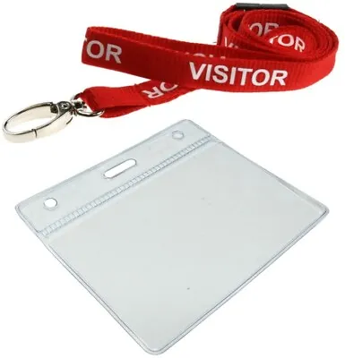 Visitor Lanyard With Plastic ID Wallet • £1