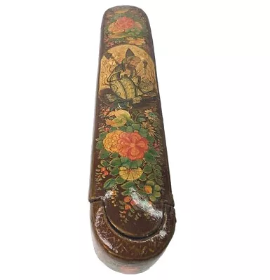 Persian Qajar Qalamdan Lacquer Covered Hand Painted Pen Box Provocative Incense  • $199.99