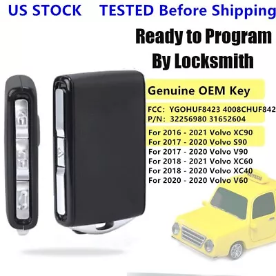 Genuine 4B For Volvo XC60 XC90 S90 2016-2021 Smart Key Remote Fob YGOHUF8423 • $55.26