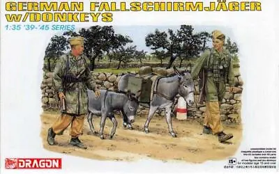 Dragon 6077 German Fallschirmjagers W/Donkeys 1/35 Scale Model Kit • £18.99