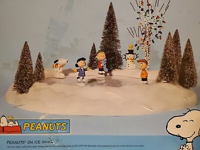 Dept 56 Peanuts On Ice Animated Skating Rink SELLER REFURBISHED/ VERY RARE! • $70
