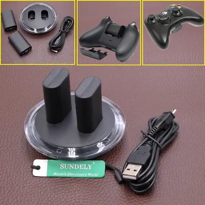 1400mAh Rechargeable Battery Pack+Charger Dock USB Cable For Xbox One Controller • £15.68