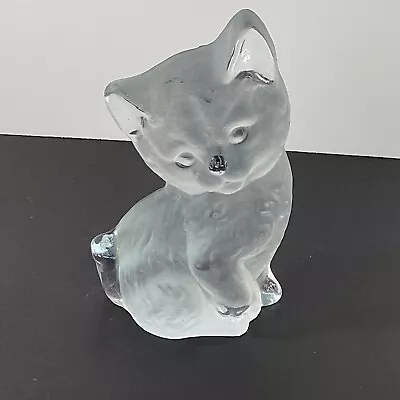 Vintage Viking Glass Cat Paperweight Figurine • $29.99