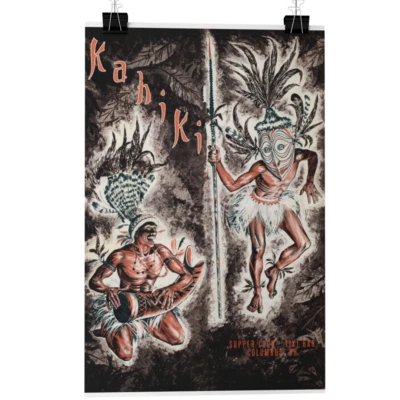 $19.95 • Buy KAHIKI Tiki Bar Cocktail Menu Cover Poster/Greeting Card