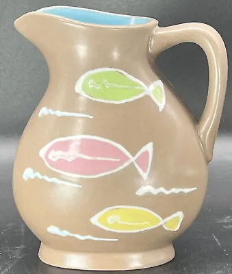 Ucagco Ceramics Mini Pitcher Japan Fish Water Hand Painted Ewer Vintage MCM • $19.99