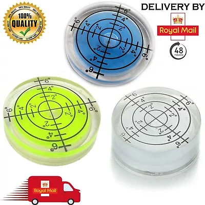 32mm Round Bullseye Precision Spirit Level Bubble Caravan Shelves Etc • £2.75