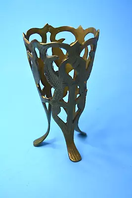 Ornate Brass 6.25  3-Leg Vase/sheath/stand Floral • $26