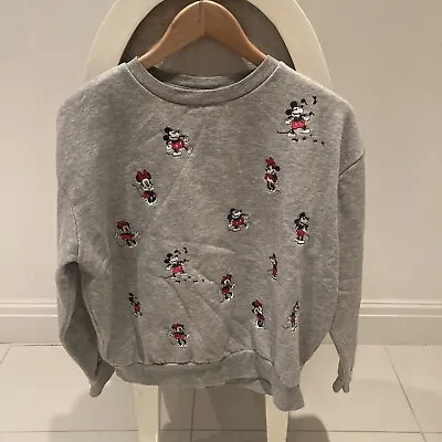 Disney Classic Vintage Ladies Disney Mickey Mouse Grey Sweatshirt Size Medium • £11.99