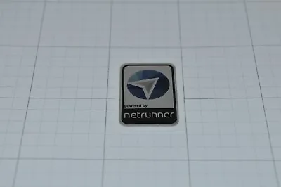 Powered By Netrunner Linux Metal Decal Sticker Computer PC Laptop Badge • £1.35