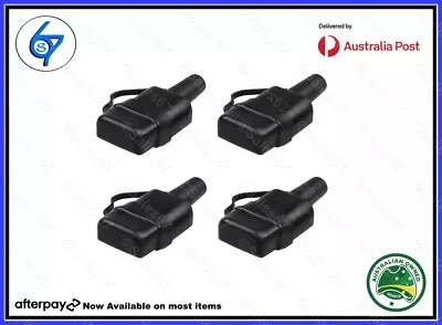 $14.95 • Buy 4 Waterproof 50A Anderson Plug Dust Cable Sheath Cover Black With Cap, New 20/21