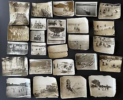 Vintage 1910s-1920s Swimming Pools Swimming Holes & Seashore Photo Lot (25pc) • $36.88