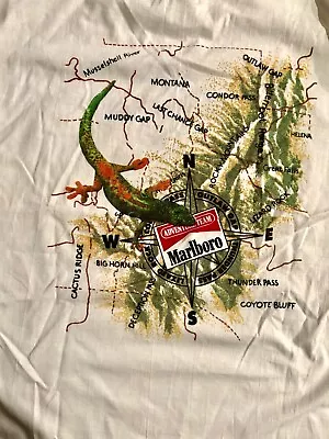 Vintage Marlboro Adventure Team T-Shirt Men's Gecko Lizard Coyote Bluff One Size • $10.50