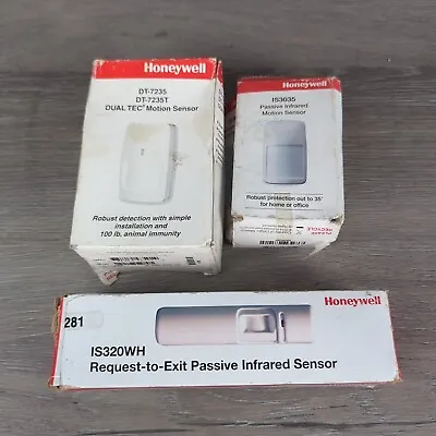 Honeywell DT-7235T Motion Sensor IS3035 Passive Sensor IS320WH Sensor Lot Of 3  • $49.99