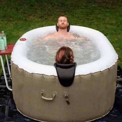 2 Person Hot Tub Inflatable Spa Jetted Portable Hottub Plug And Play Drink Tray • $509.94