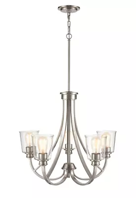 Millennium 3625-BN Forsyth 5 Light Entry Foyer Chandelier Brushed Nickel Finish • $275