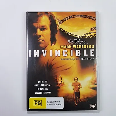 Invincible - 2006 Movie Film DVD Disc - Region 4 - Walt Disney Mark Wahlberg • £6.17