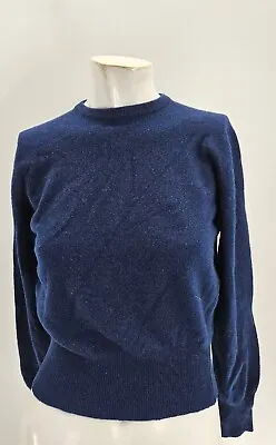 $29.99 • Buy 1428 Dalton Womens Blue Pure Virgin Cashmere Vintage Sweater 38
