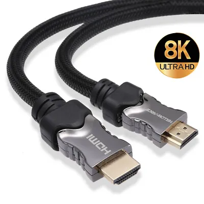 $12.34 • Buy 3M HDMI 2.1 Cable 48Gbps| 8K Ultra High Speed 8K 60Hz 4K 120Hz UHD HDCP 2.2 EARC