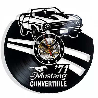 Ford Mustang Wall Clock Records Decor Gift Christmas Birthday Holiday Art • $13.99