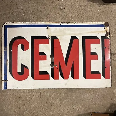 CEMENT Part Of Australian Vintage Enamel Sign • $59.90