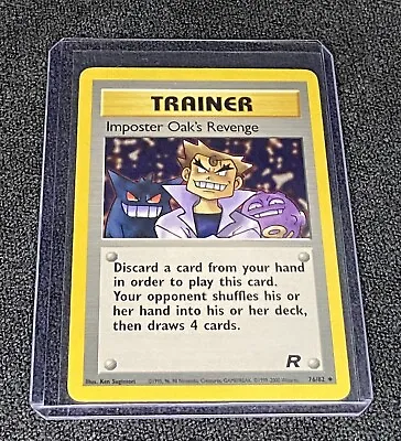 Vintage Pokémon TCG Imposter Oak's Revenge Team Rocket Unlimited Uncommon • $5.75