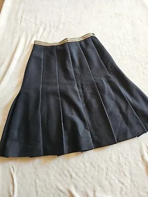 Missoni Black Wool Pleated A-Line Skirt (See Measurements) Size 8    C4 • $28.50