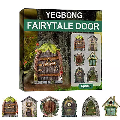 6pcs New Miniature Fairy Door Garden Gnome Yard Art Sculpture Home Decoration • $12.77